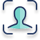 A headshot silhouette