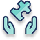 Hands holding a puzzle piece