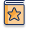 A person holding and reading a book