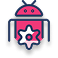 A robot with a gear