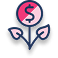 A flower with a dollar sign