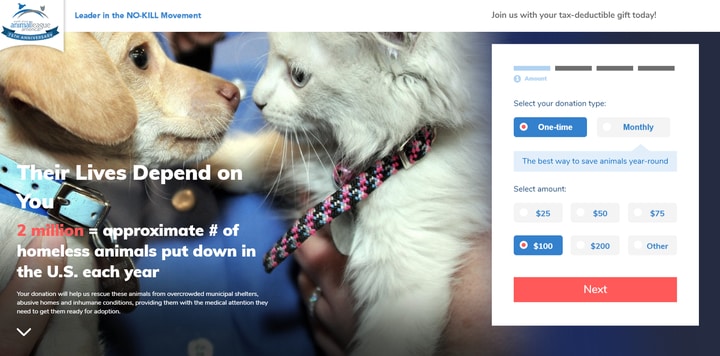 This donation page is set up to track traffic from a Google AdWords for Nonprofits ad. This donation page is set up to track traffic from a Google AdWords for Nonprofits ad.