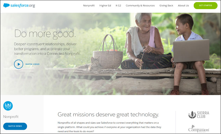 Get started with Salesforce as your nonprofit technology solution. Get started with Salesforce as your nonprofit technology solution.