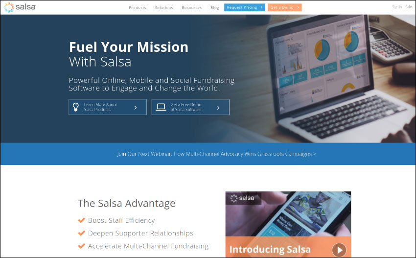 See more of Salsa's online fundraising and advocacy solutions for nonprofits. See more of Salsa's online fundraising and advocacy solutions for nonprofits.